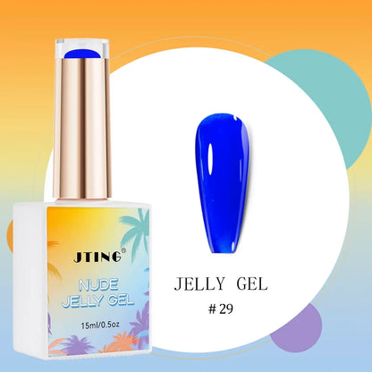 Jelly Gel Nail Polish with Neon & Nude Tones