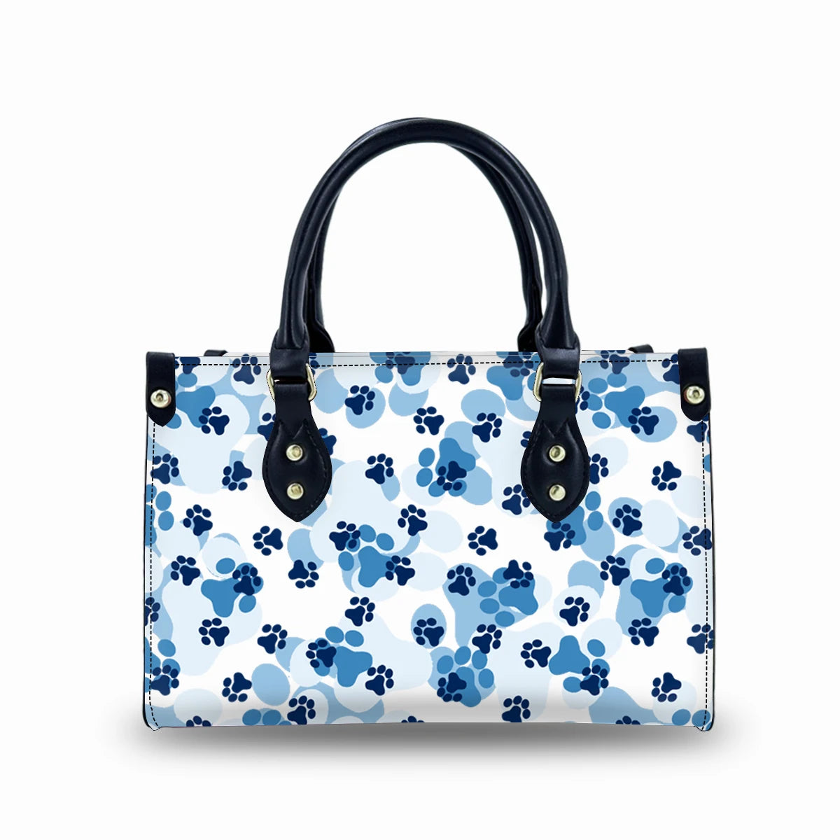 Casual Leather Handbag - Two Handle Tote Bag for Women