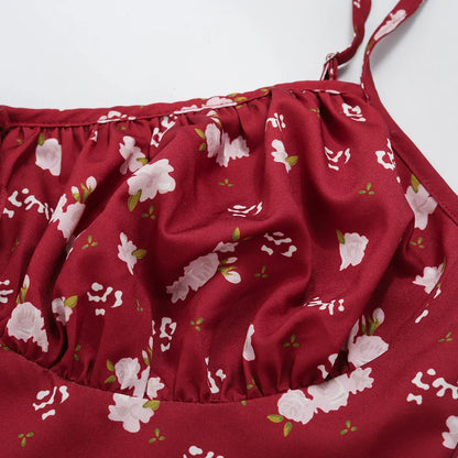 Strapless Bodycon Spaghetti Strap Split Club Dress for Women