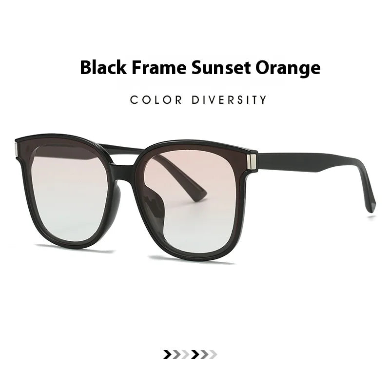 Square Frame Sunglasses - UV400 Protection Large Lens