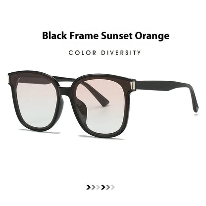 Square Frame Sunglasses - UV400 Protection Large Lens