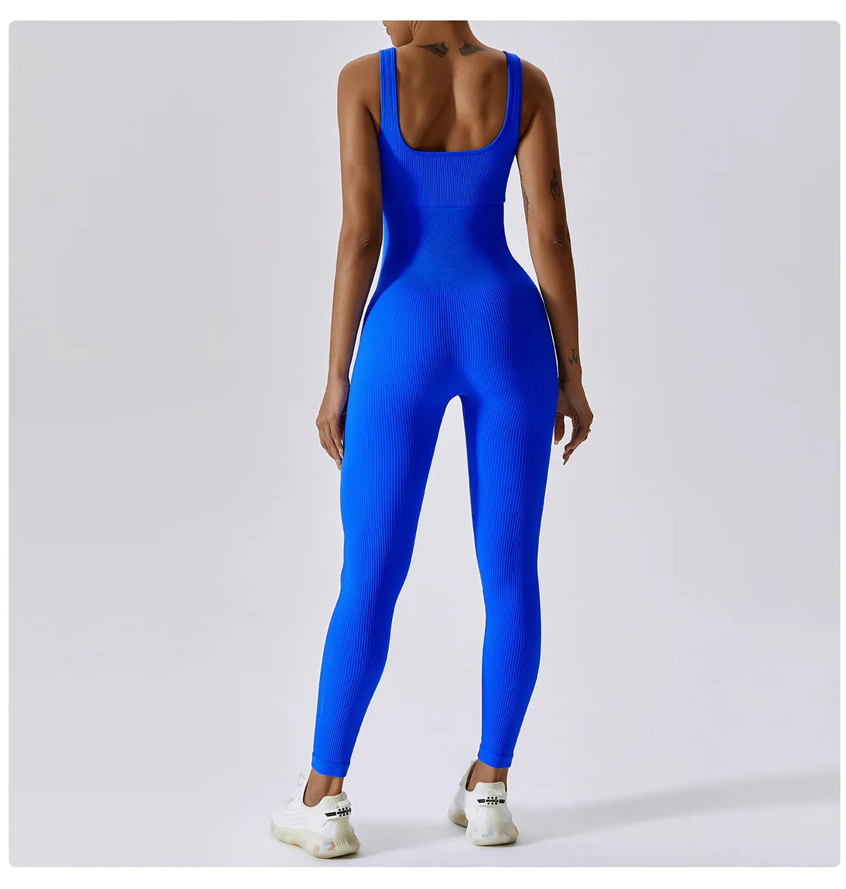 Seamless Yoga Jumpsuit Backless Workout Romper