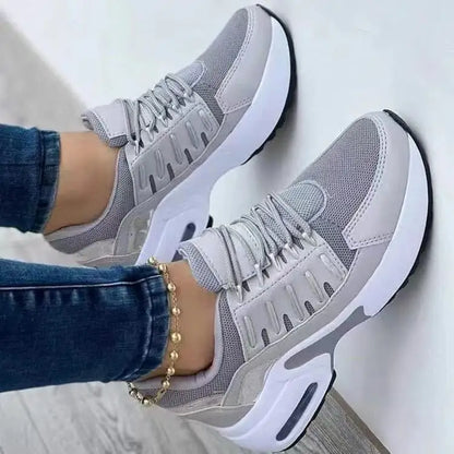 Platform Sneakers - Breathable Mesh Wedge Sport Shoes