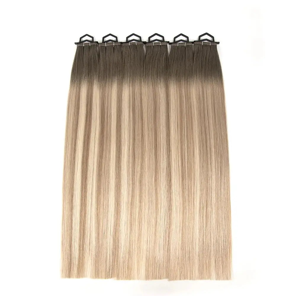 Slavic Raw Human Hair Flat Weft Extensions - 12A Grade Double Drawn Russian Virgin Hair