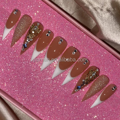 Luxury Handmade Press-On Nails with Designs