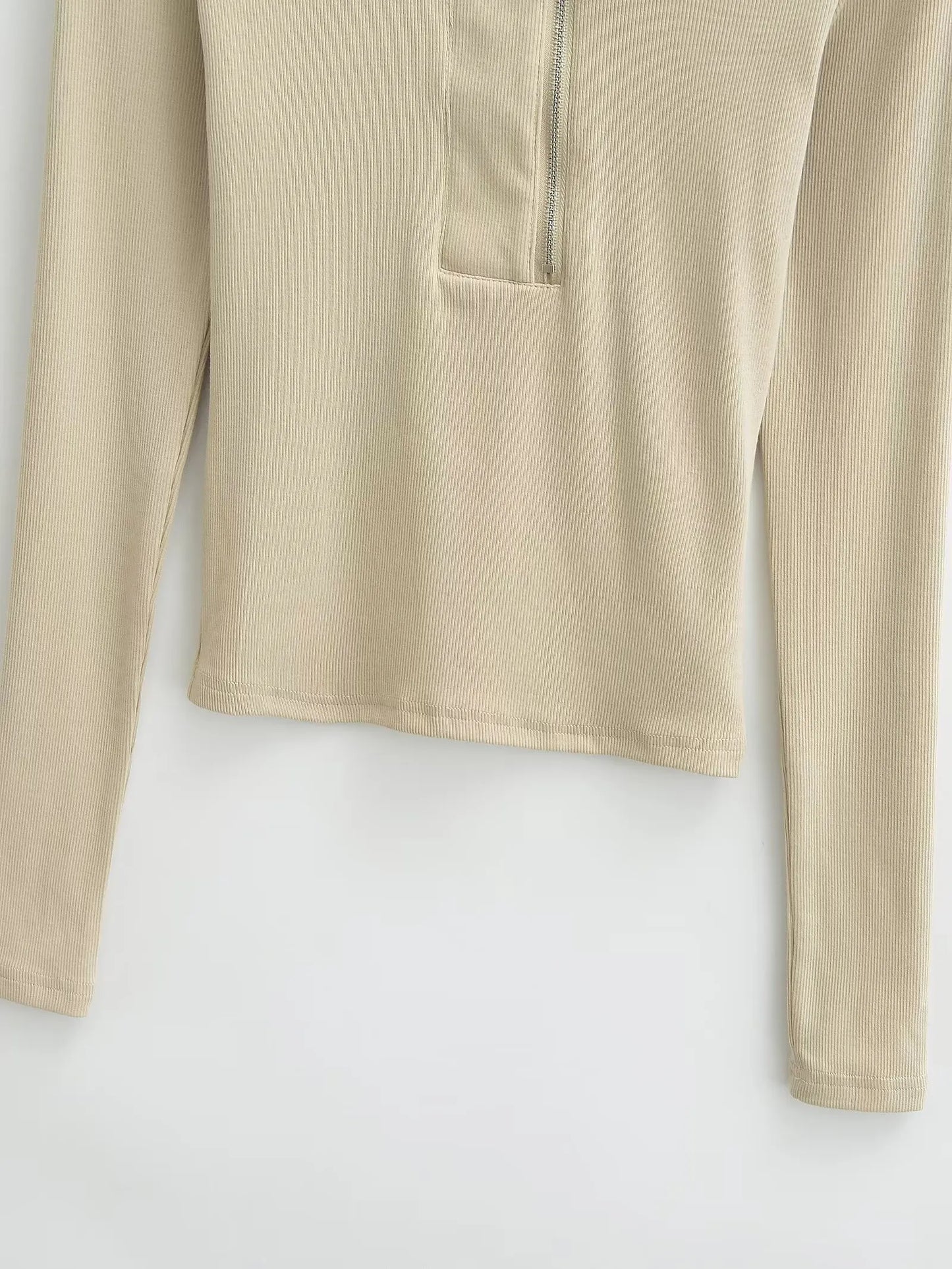 Women's Snake Bone Pattern Half Zip Shirt - Retro Long Sleeve Slim Fit Casual Top