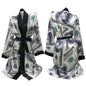 Luxury Money Print Satin Bathrobe & Sash