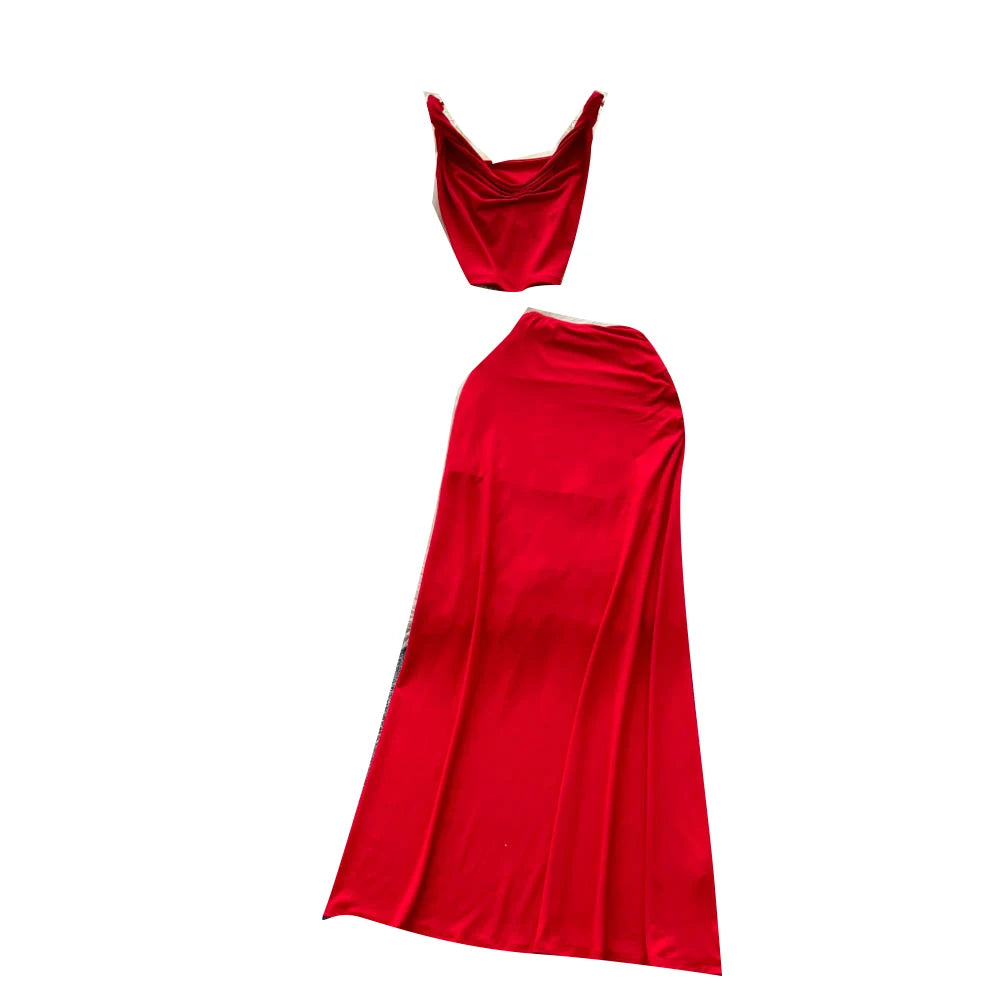 Top & High Waist Slim Skirt