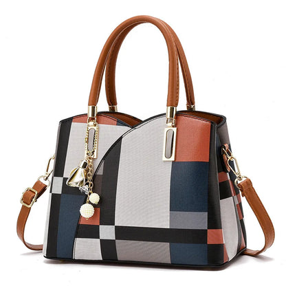 Lattice High-Capacity Fashion Messenger Bag - Luxury Tote Handbag