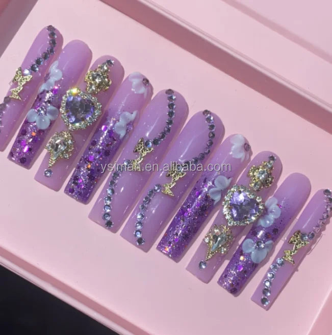 Luxury Handmade Press-On Nails with Designs