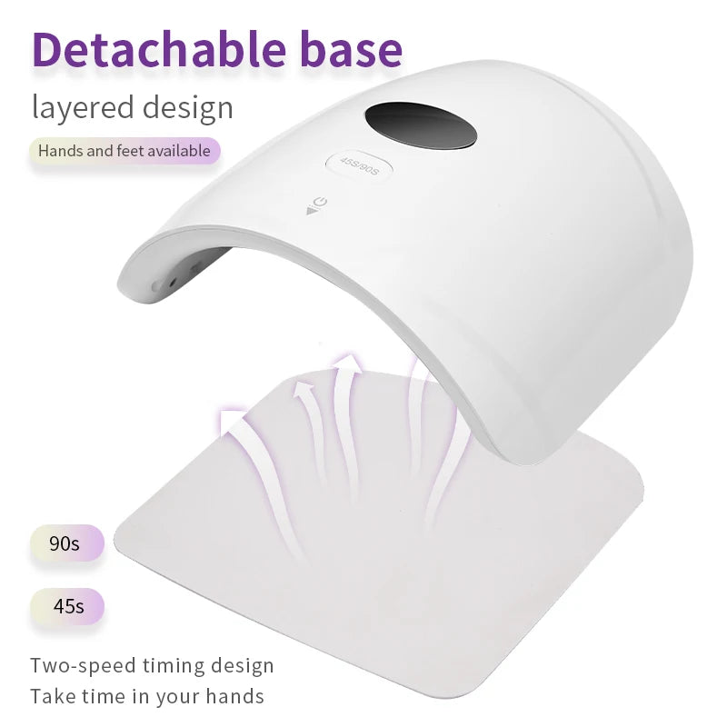 48W UV LED Nail Dryer - Professional Gel Polish Lamp with Sensor & Timer