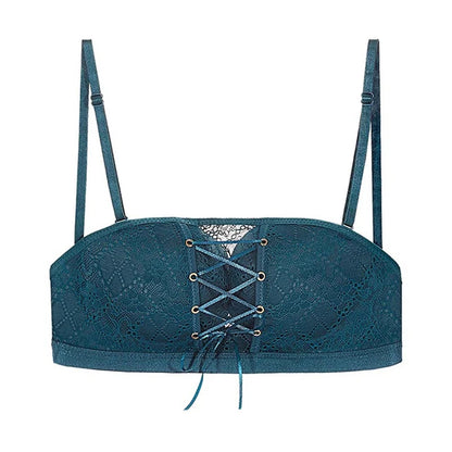 Seamless Push-Up Bra - Wire-Free Strapless Lace Bralette