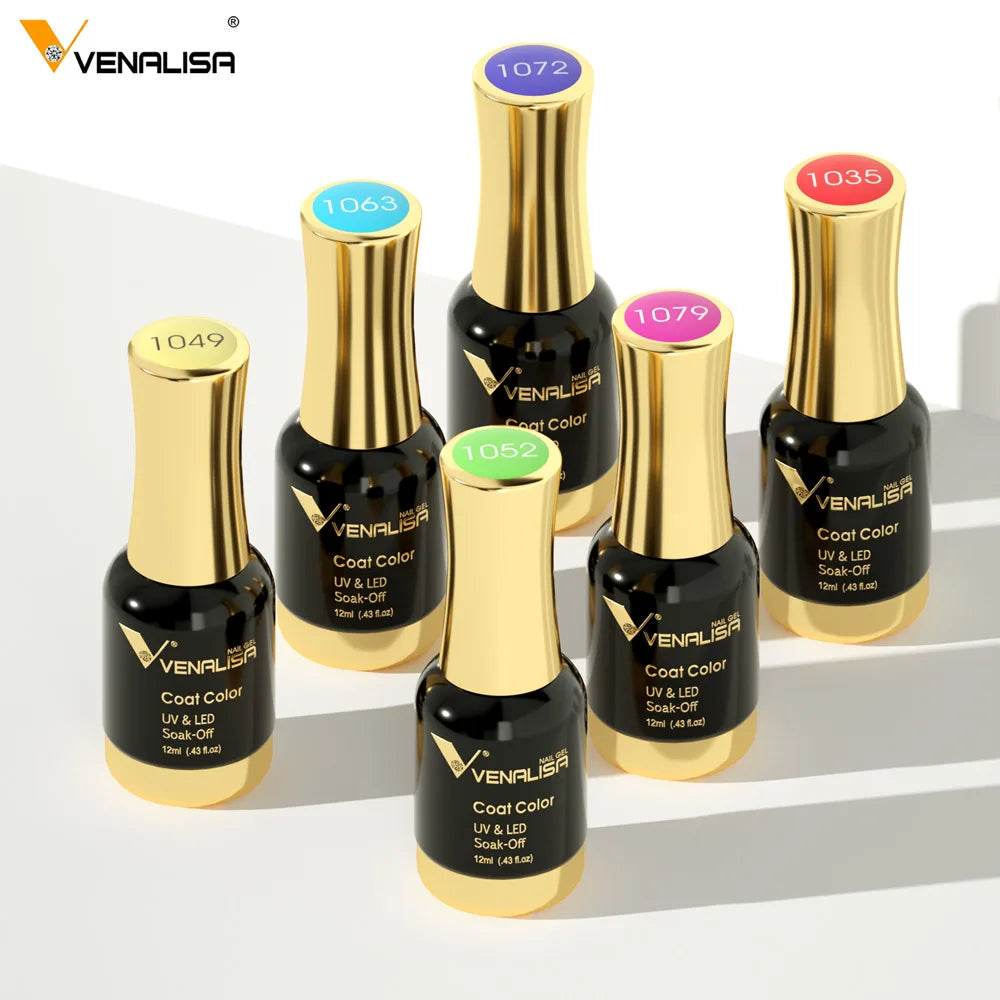 VENALISA Gel Nail Polish - No Wipe High Gloss Top Coat & Base Coat