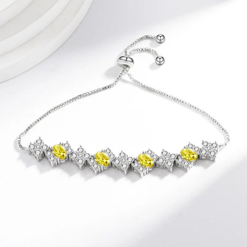 Moissanite Chain Link Bracelet 18K  Bracelet