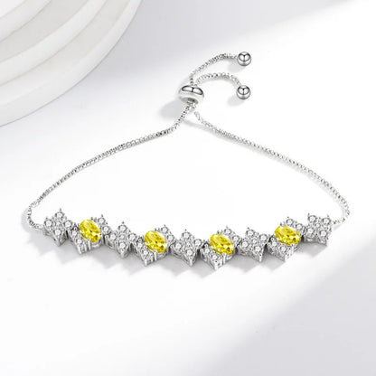 Moissanite Chain Link Bracelet 18K  Bracelet