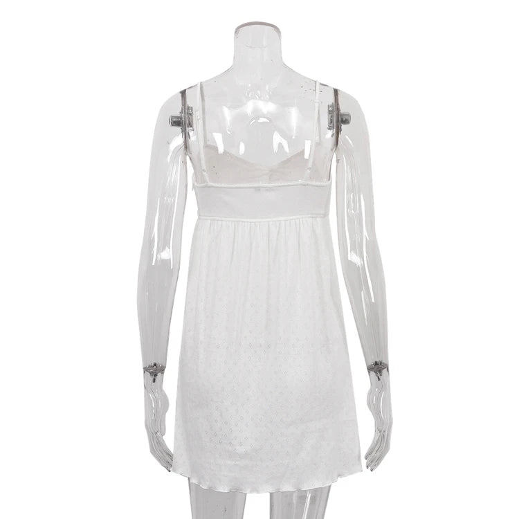 Side-Zip Spaghetti Strap Nightgown - Breathable Summer Sleepwear Dress