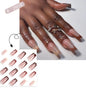 French Style Press-On Nails - 24 Piece Acrylic Artificial Nail Set