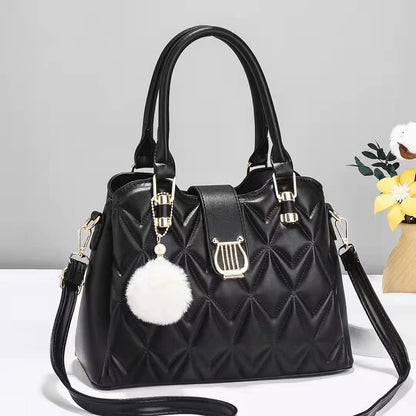 Fashion Leather Shoulder Bag - Bucket Style Crossbody Handbag