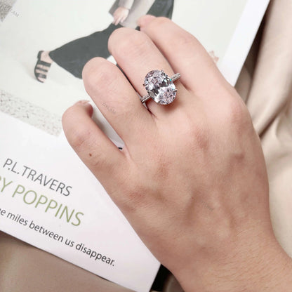 Oval Cut Sterling Silver Ring