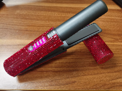 Cordless Hair Straightener - 2-in-1 Brushless Dryer & Curling Iron