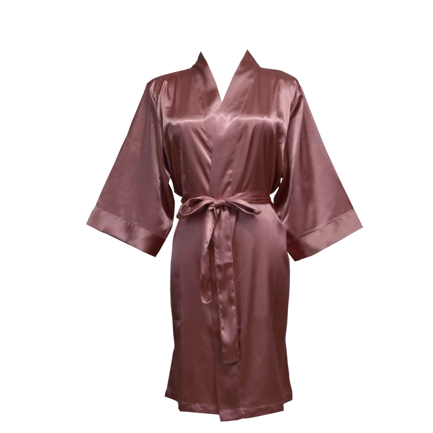 Women's Satin Kimono Robe - Short Silk Bridal Bridesmaid Wedding Robe
