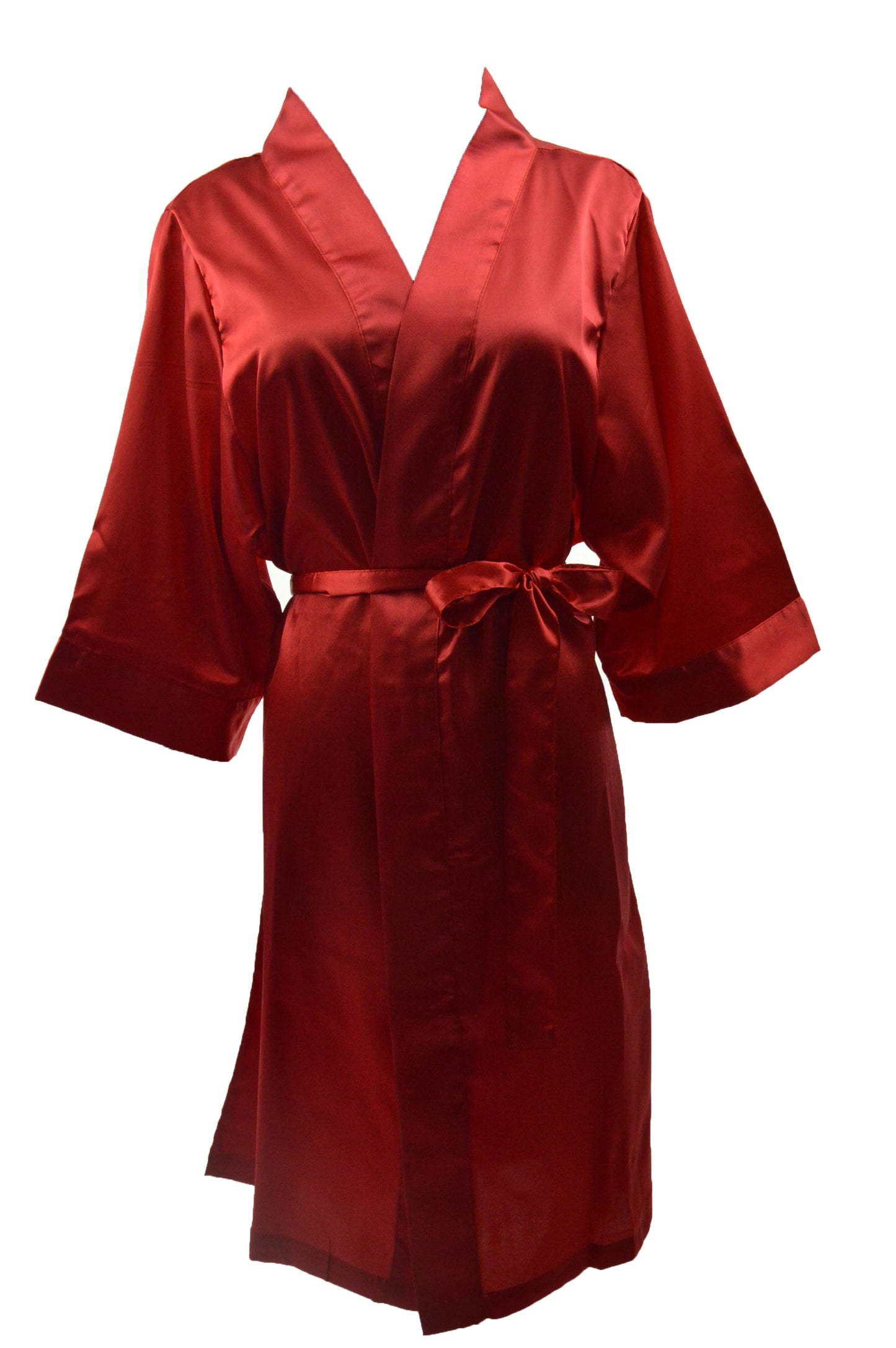 Women's Satin Kimono Robe - Short Silk Bridal Bridesmaid Wedding Robe