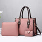 Luxury 3-Piece Handbag Set - Designer PU Leather Tote, Shoulder & Crossbody Bags