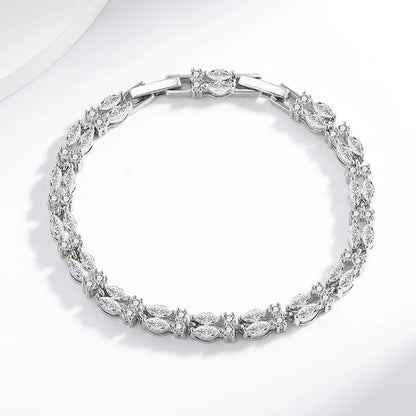 Moissanite Chain Link Bracelet 18K  Bracelet