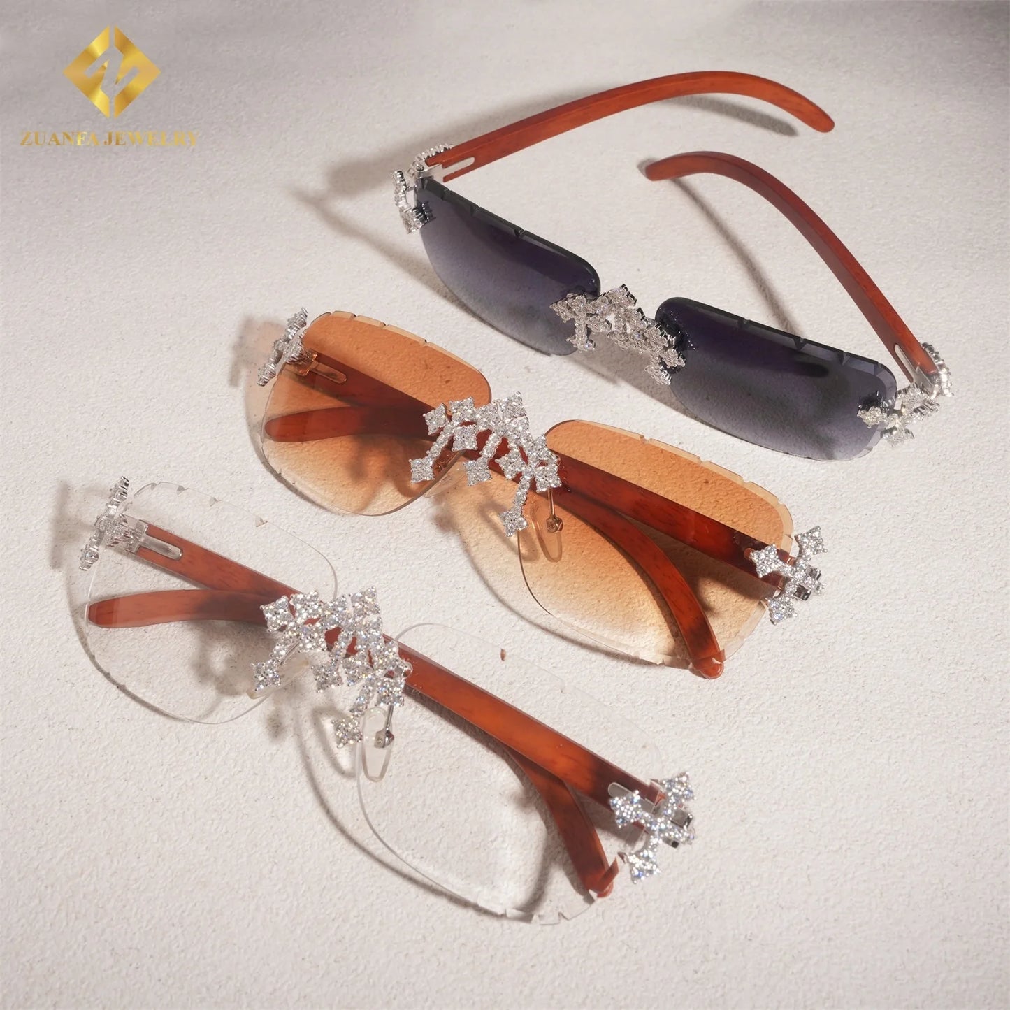 Moissanite Iced Out Glasses - VVS Diamond Hip Hop Sunglasses