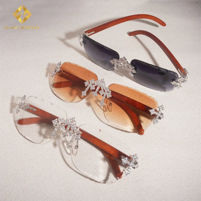 Moissanite Iced Out Glasses - VVS Diamond Hip Hop Sunglasses
