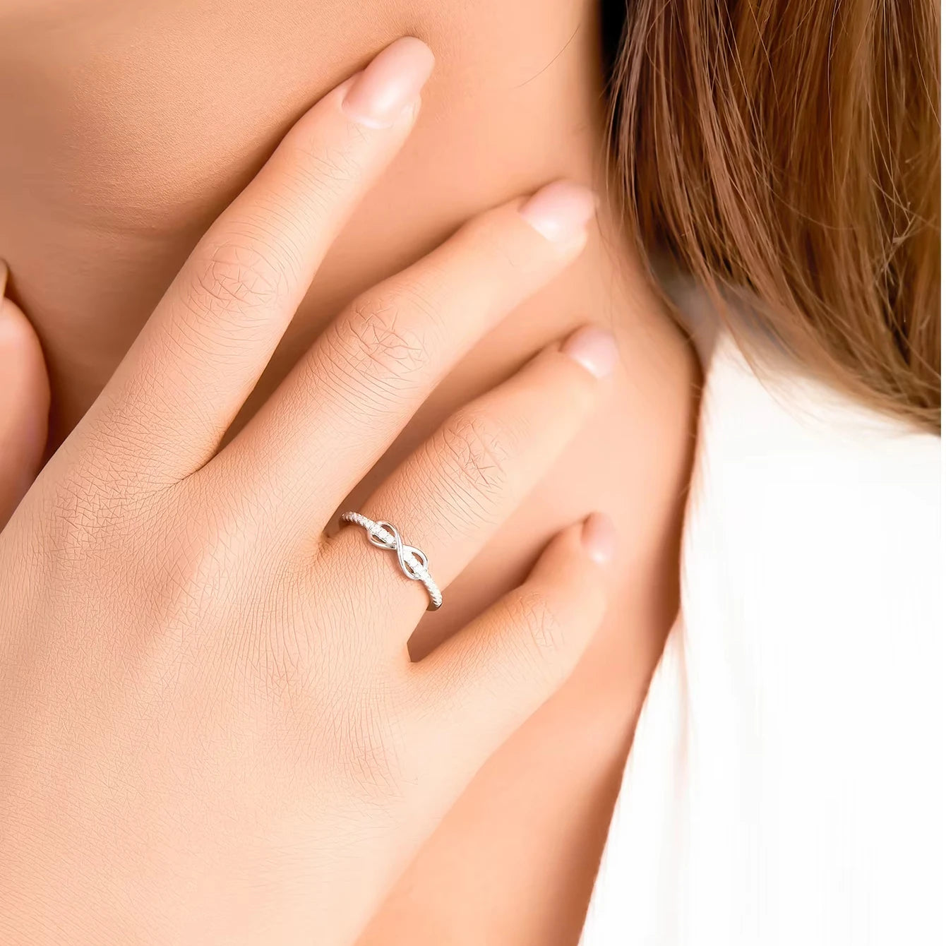 Lab-Grown Diamond Ring - 925 Sterling Silver Moissanite Ladies Ring