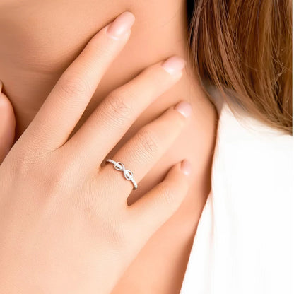 Lab-Grown Diamond Ring - 925 Sterling Silver Moissanite Ladies Ring