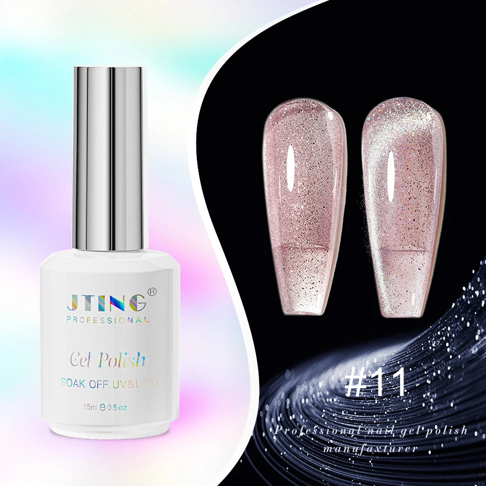 JTING Cat Eye Gel Nail Polish 24-Color Set with Magnet - Complete Collection Kit