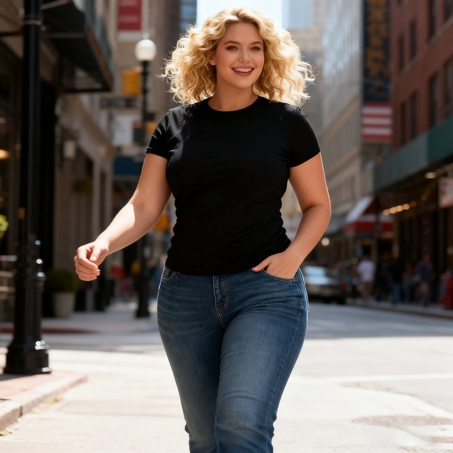 Slim Fit Short Sleeve T-Shirt - Stretch Basic Tee