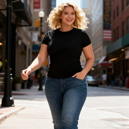 Slim Fit Short Sleeve T-Shirt - Stretch Basic Tee