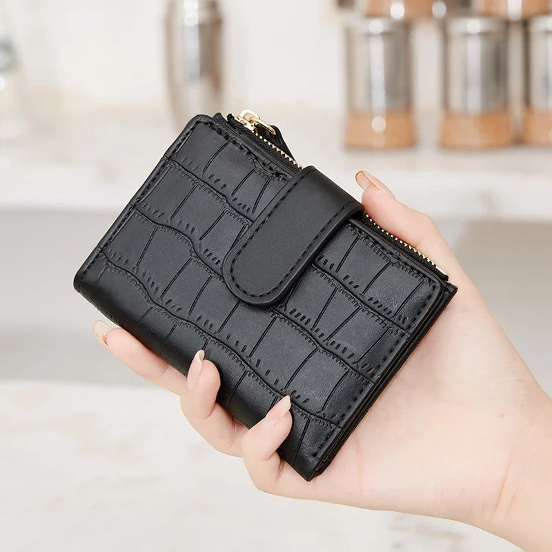 Crocodile Embossed PU Leather with Card Holder & Coin Pocket