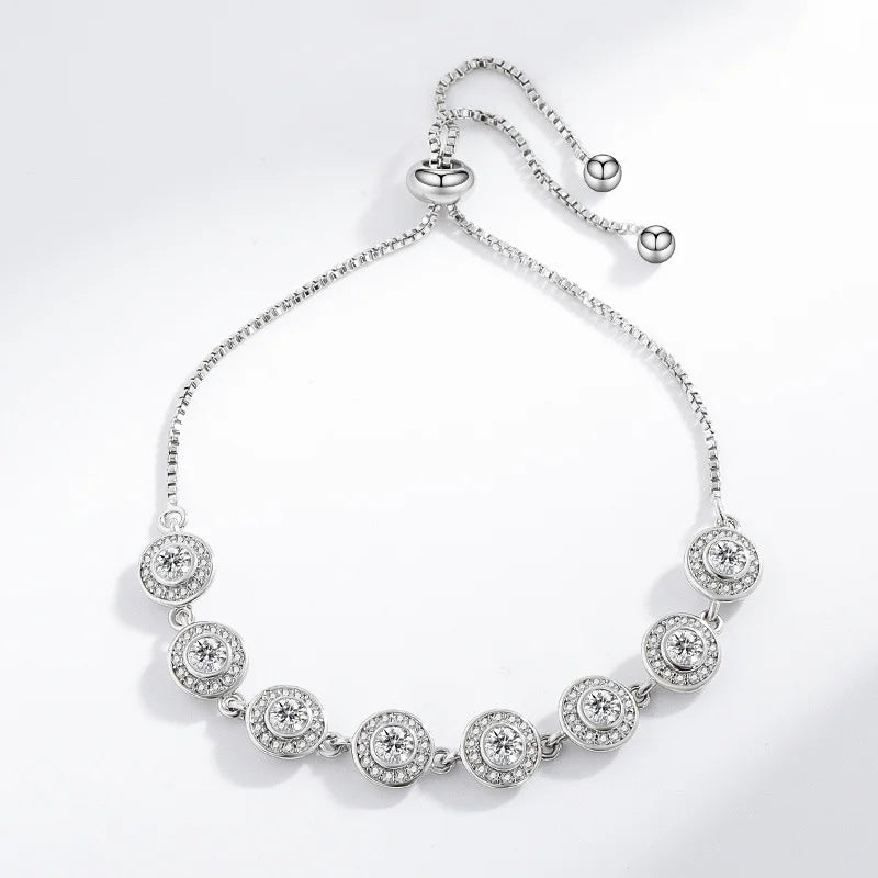 Moissanite Chain Link Bracelet 18K  Bracelet