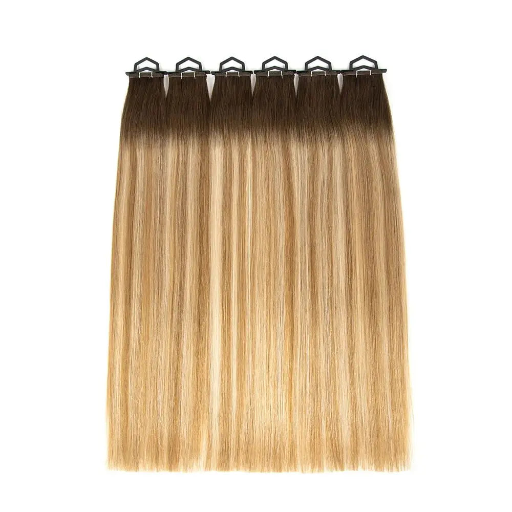 Slavic Raw Human Hair Flat Weft Extensions - 12A Grade Double Drawn Russian Virgin Hair