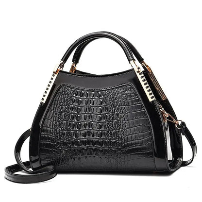 Large Crocodile Embossed Shoulder Capacity Retro Fashion Tote