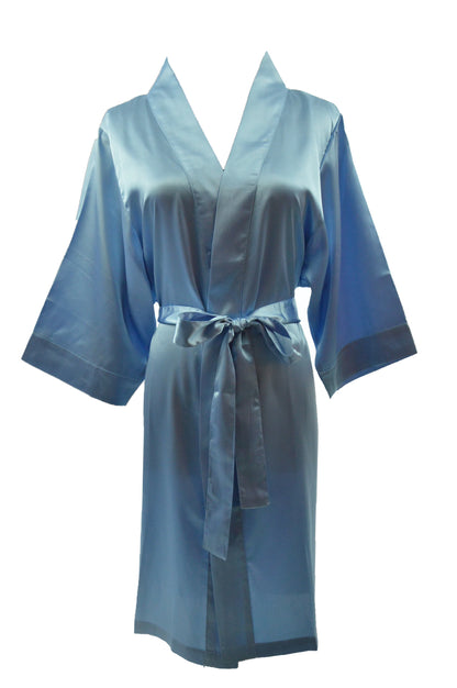 Women's Satin Kimono Robe - Short Silk Bridal Bridesmaid Wedding Robe