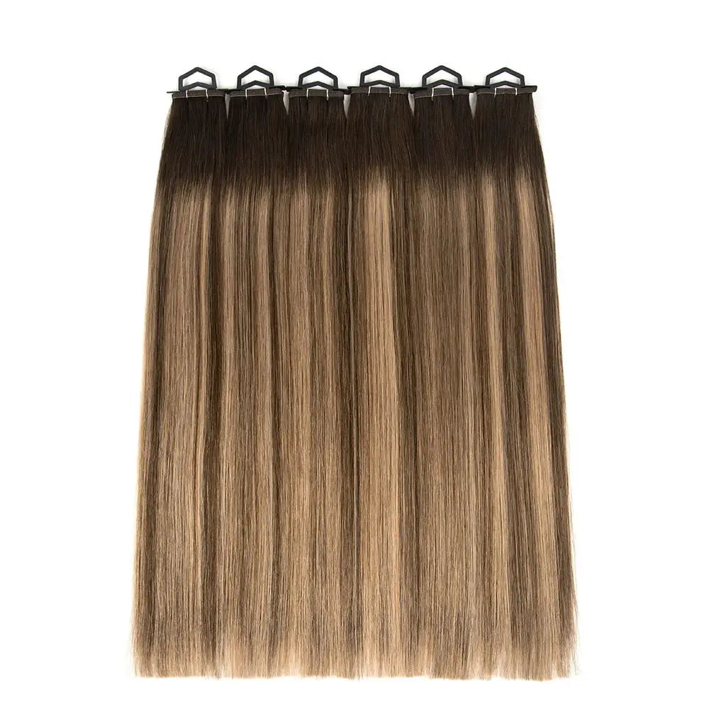 Slavic Raw Human Hair Flat Weft Extensions - 12A Grade Double Drawn Russian Virgin Hair