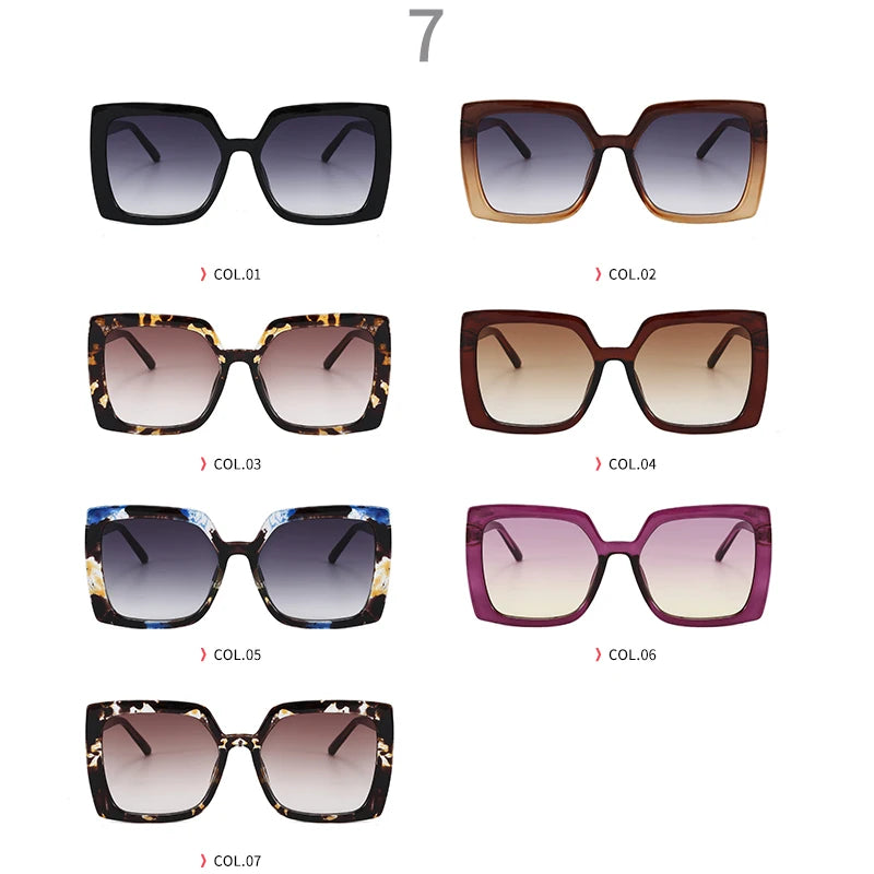 Oversized Square Gradient Sunglasses