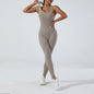 Sleeveless Yoga Jumpsuit - High Stretch Workout Romper