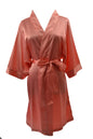 Women's Satin Kimono Robe - Short Silk Bridal Bridesmaid Wedding Robe