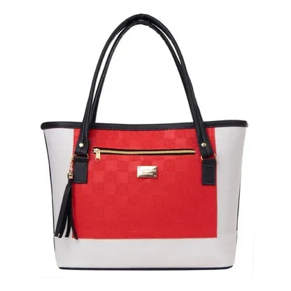 Red PU Leather Shoulder Bag
