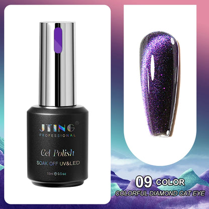 Cat Eye Gel Nail Polish 24-Color Set with Magnet - Diamond Collection Kit