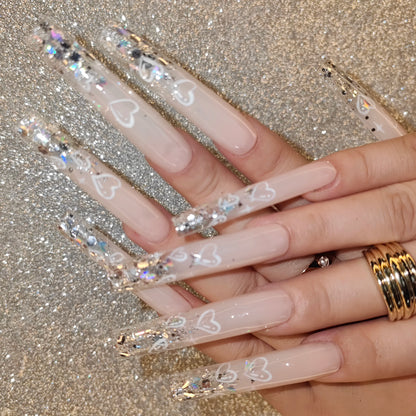 Handmade Acrylic Press-On Nails with Toe Nails Set