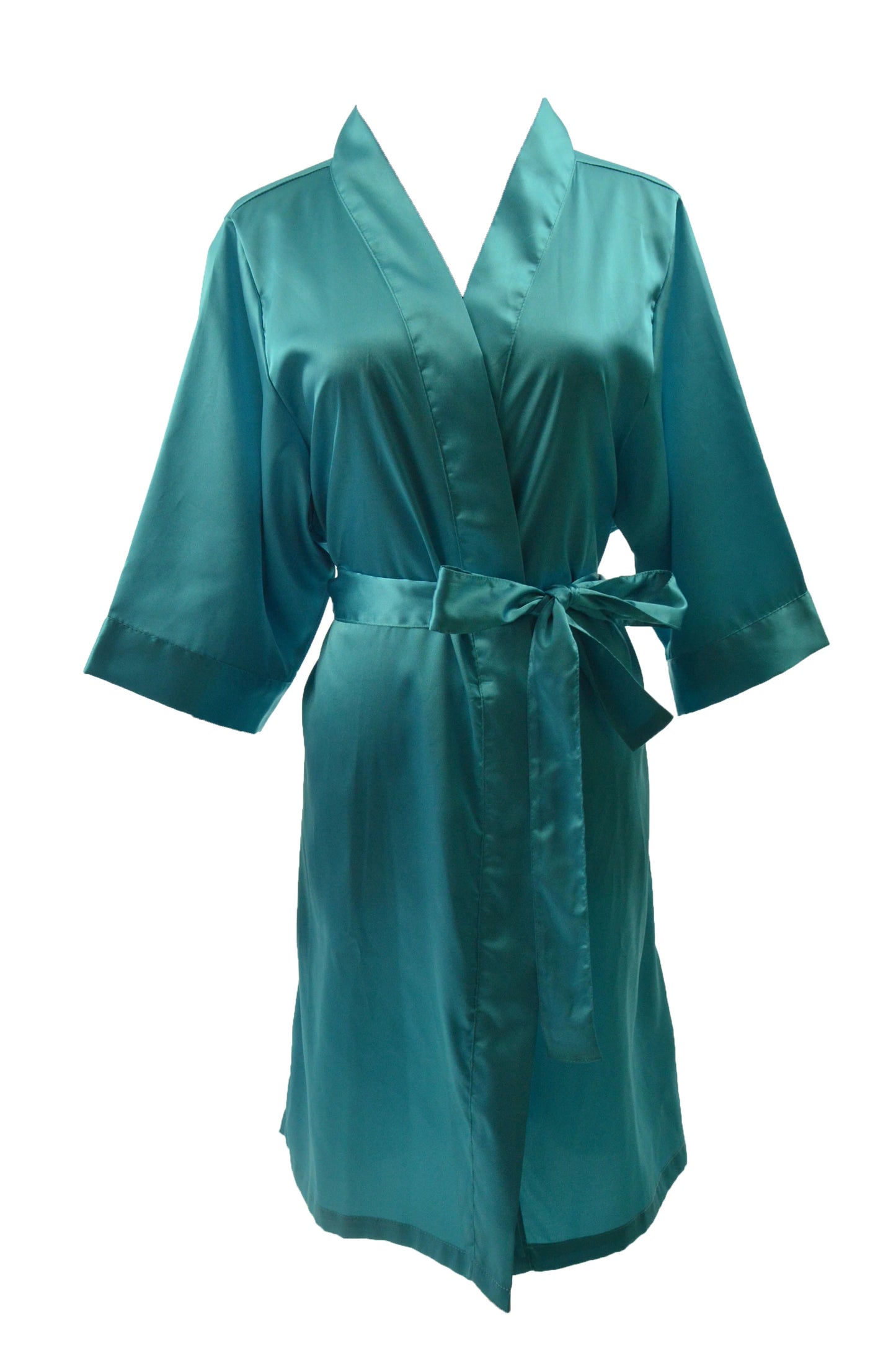 Women's Satin Kimono Robe - Short Silk Bridal Bridesmaid Wedding Robe