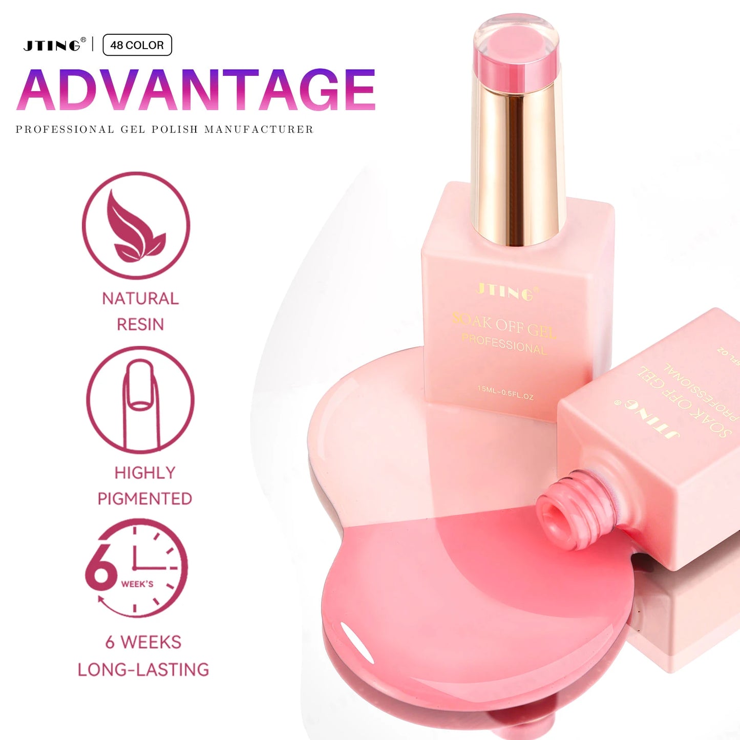 Valentine's Day Rubber Base Gel Polish Collection - 48 Colors Set with Color Book