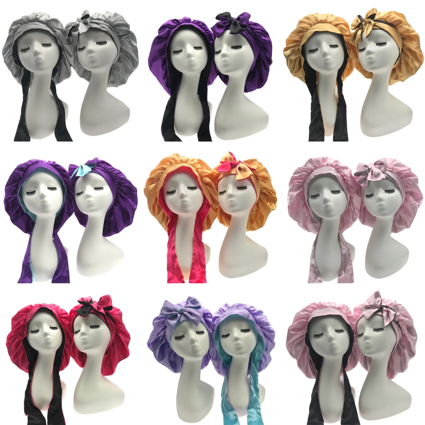 Satin Sleep Bonnet & Durag Silk Hair Wrap